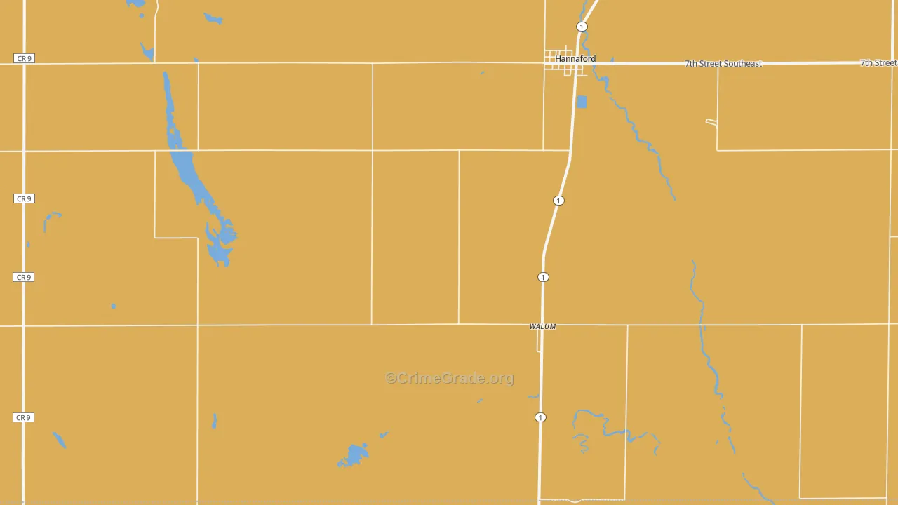 Walum, ND Map of Murder Rates