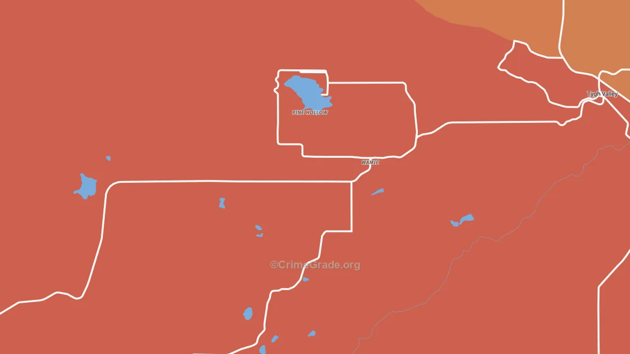 Wamic, OR Map of Murder Rates