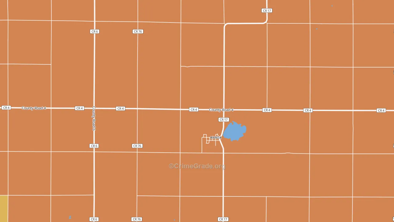 Wanda, MN Map of Murder Rates
