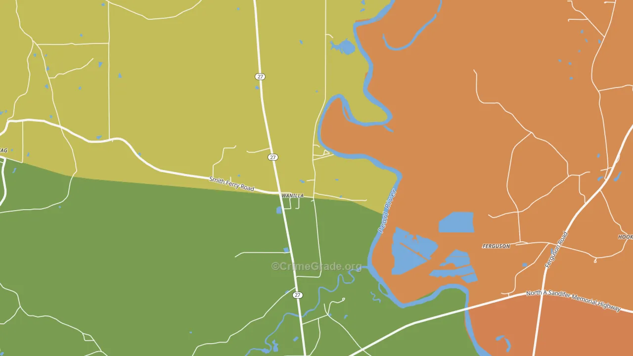Wanilla, MS Map of Murder Rates