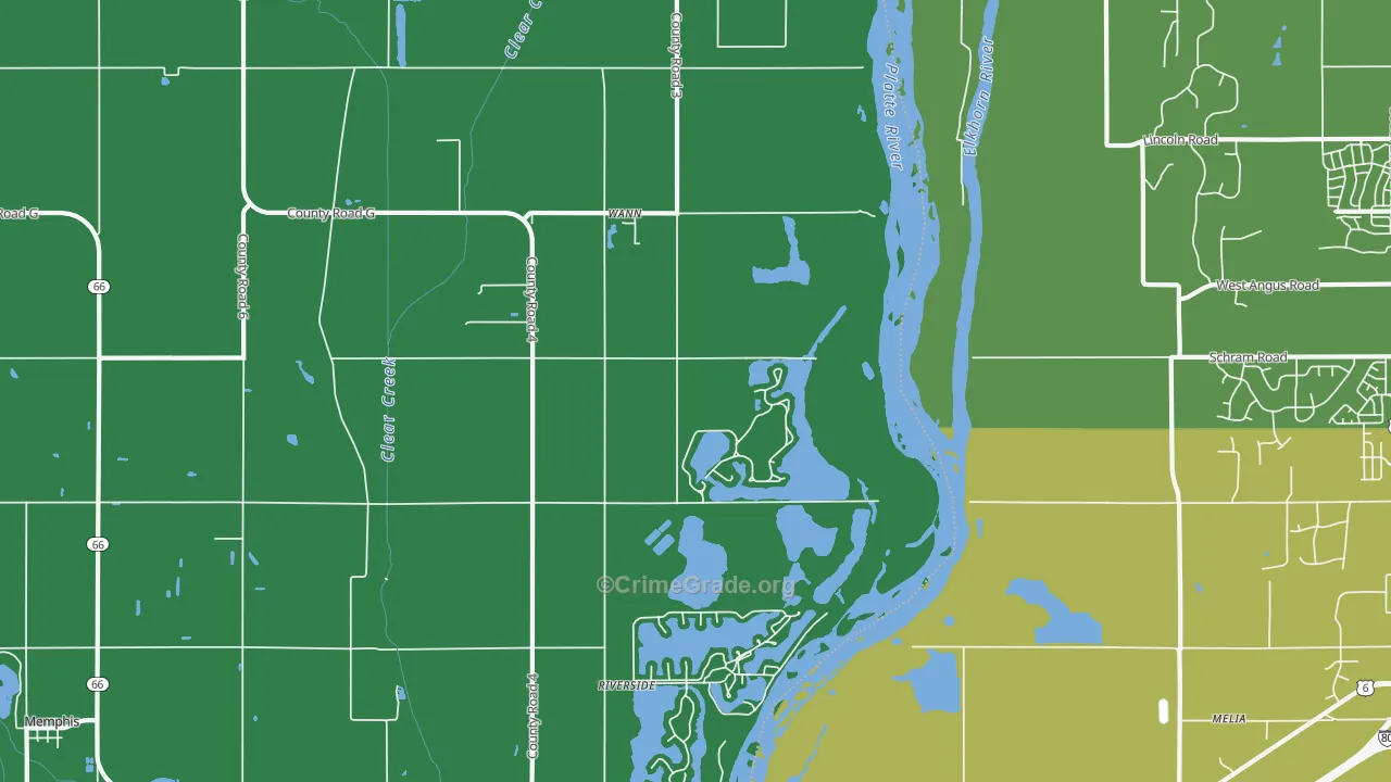 Wann, NE Map of Murder Rates