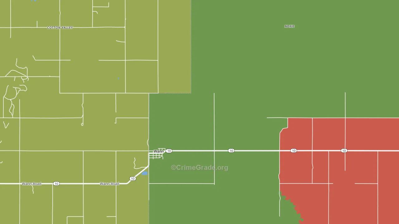 Wann, OK Map of Murder Rates