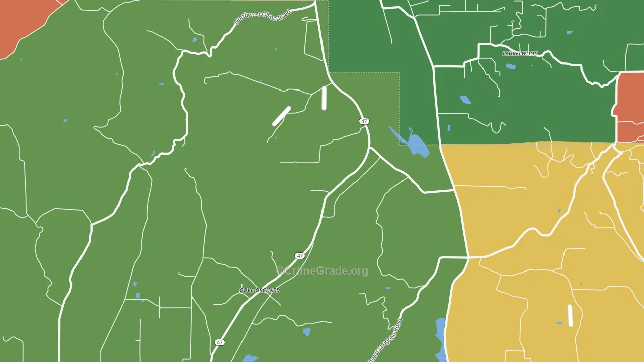 Wapato, OR Map of Murder Rates