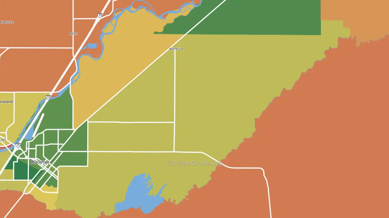 Wapello, ID Map of Murder Rates