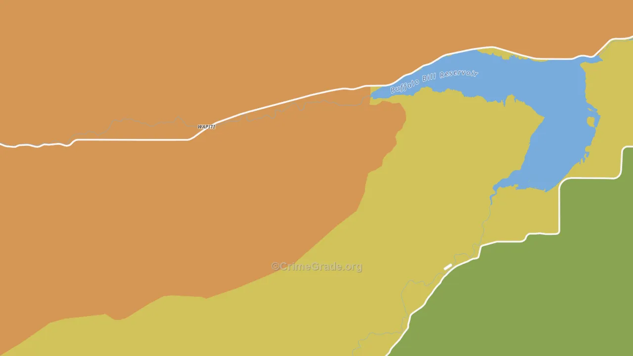 Wapiti, WY Map of Murder Rates
