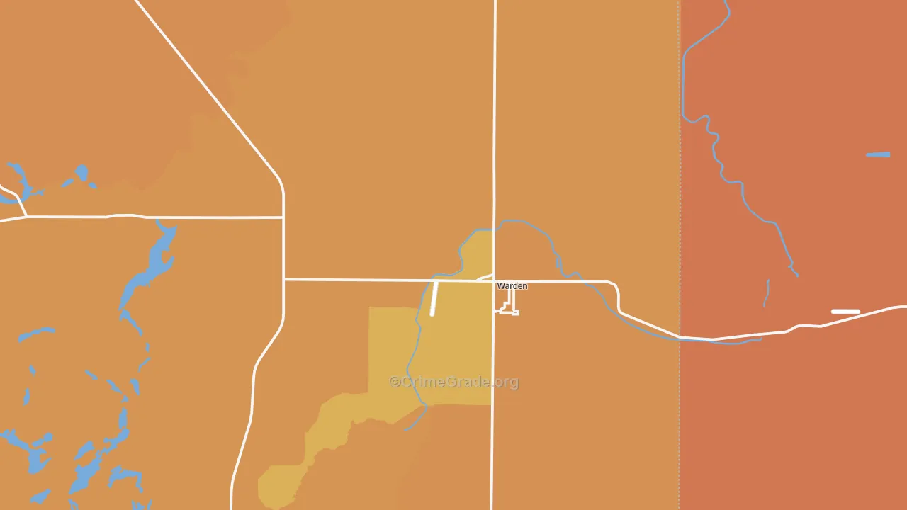Warden, WA Map of Murder Rates