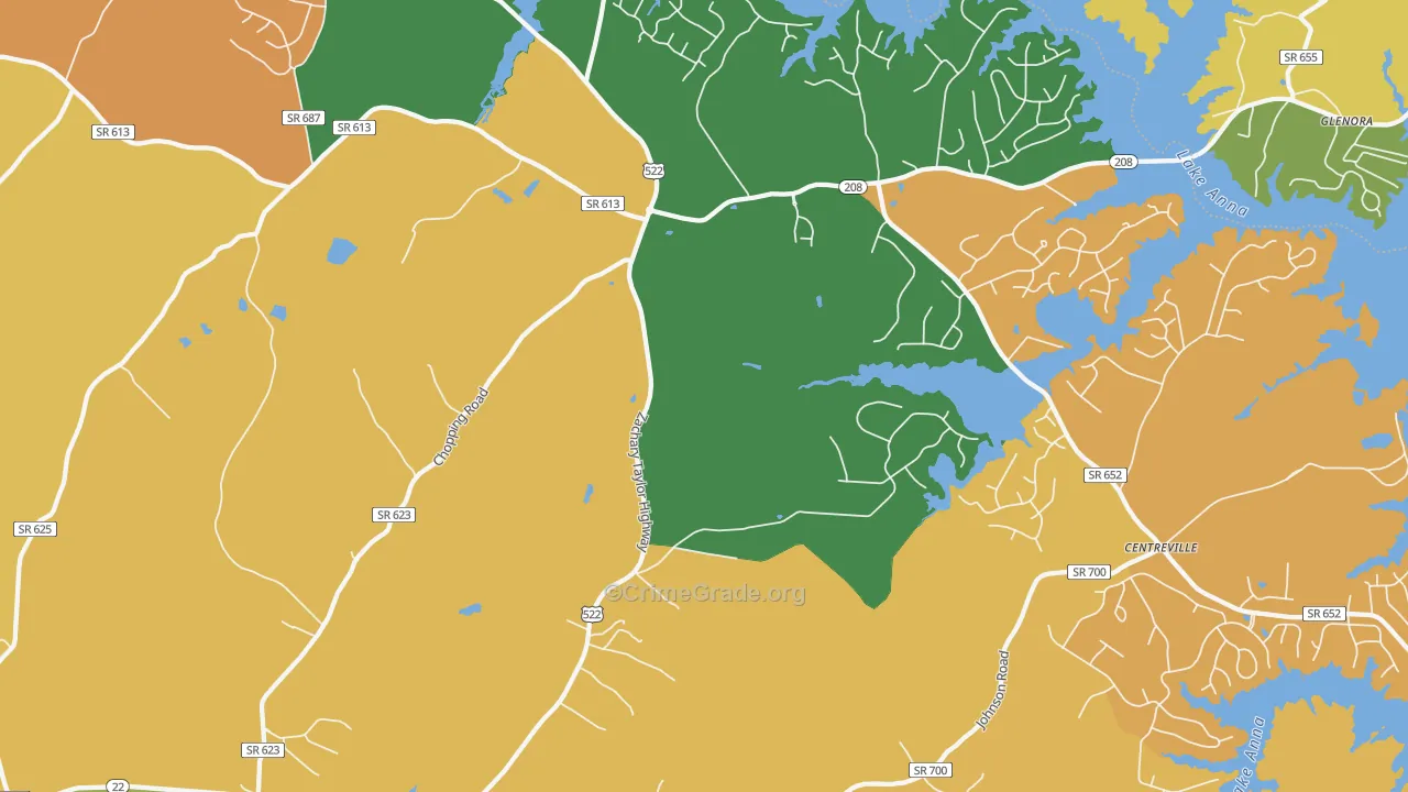 Wares Crossroads, VA Map of Murder Rates