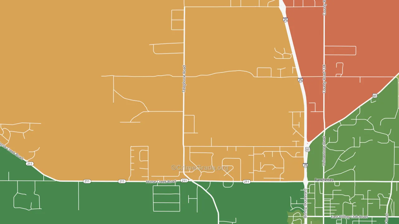 Warren Air Force Base, WY Map of Murder Rates