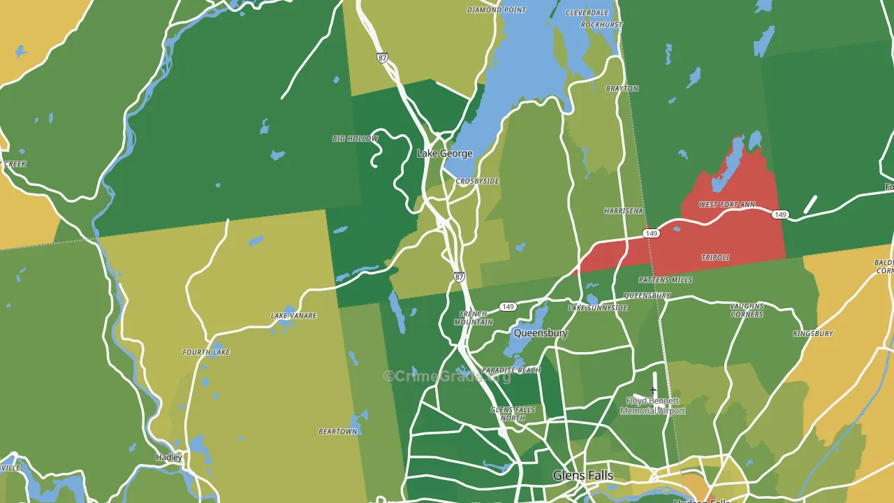 Warren County, NY Map of Murder Rates