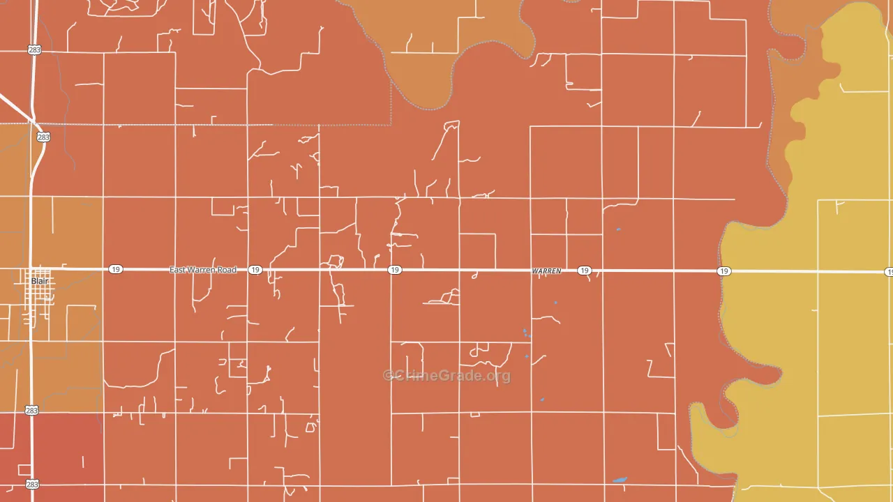 Warren, OK Map of Murder Rates
