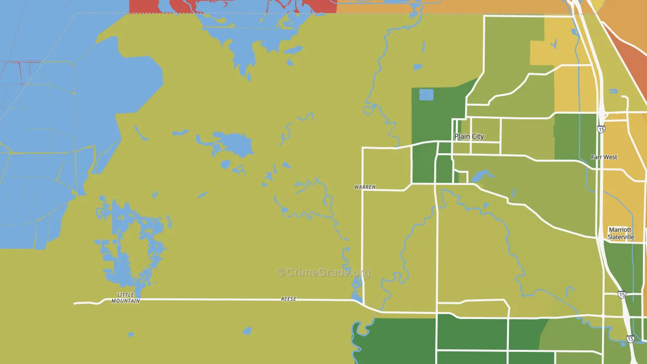 Warren, UT Map of Murder Rates