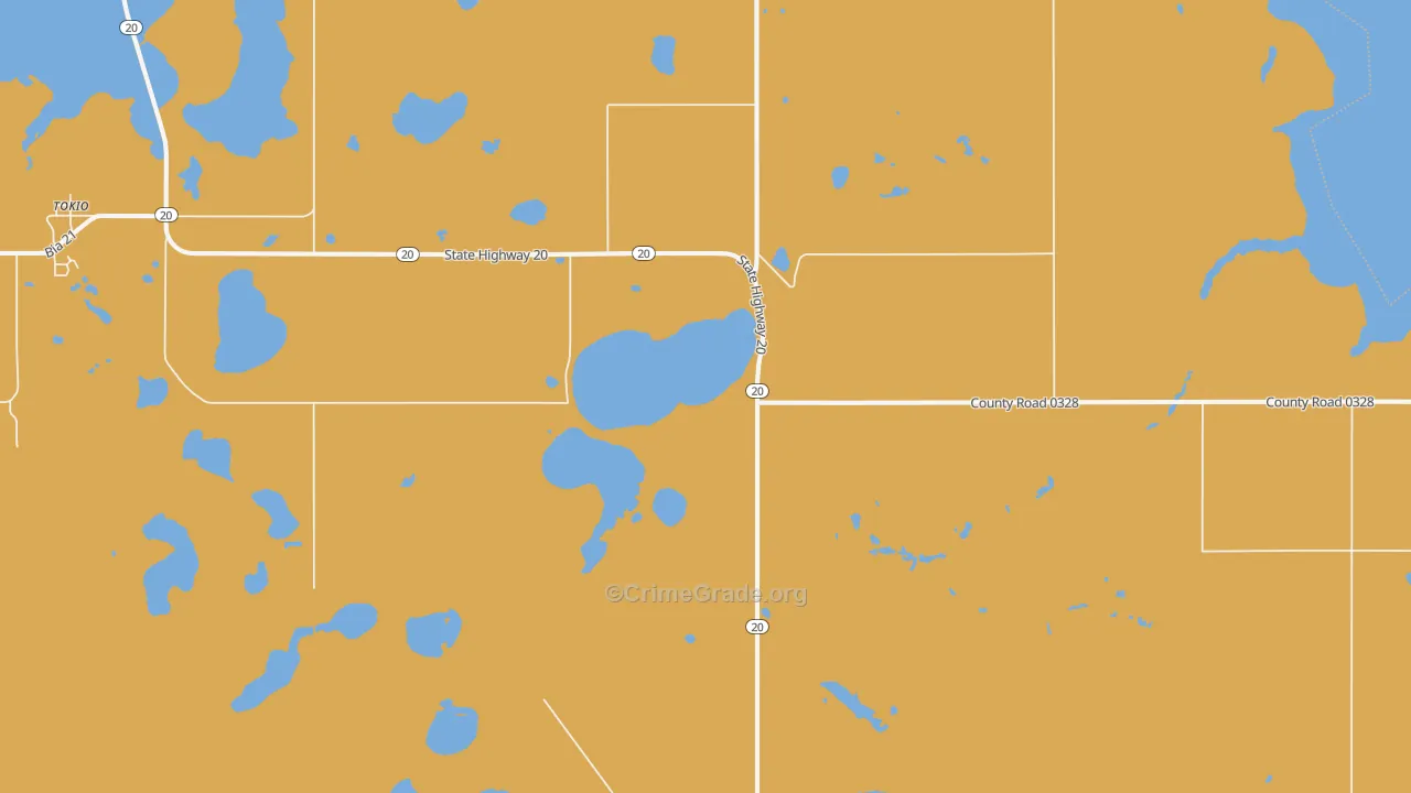 Warwick, ND Map of Murder Rates