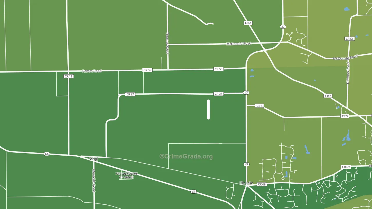 Wasco, IL Map of Murder Rates