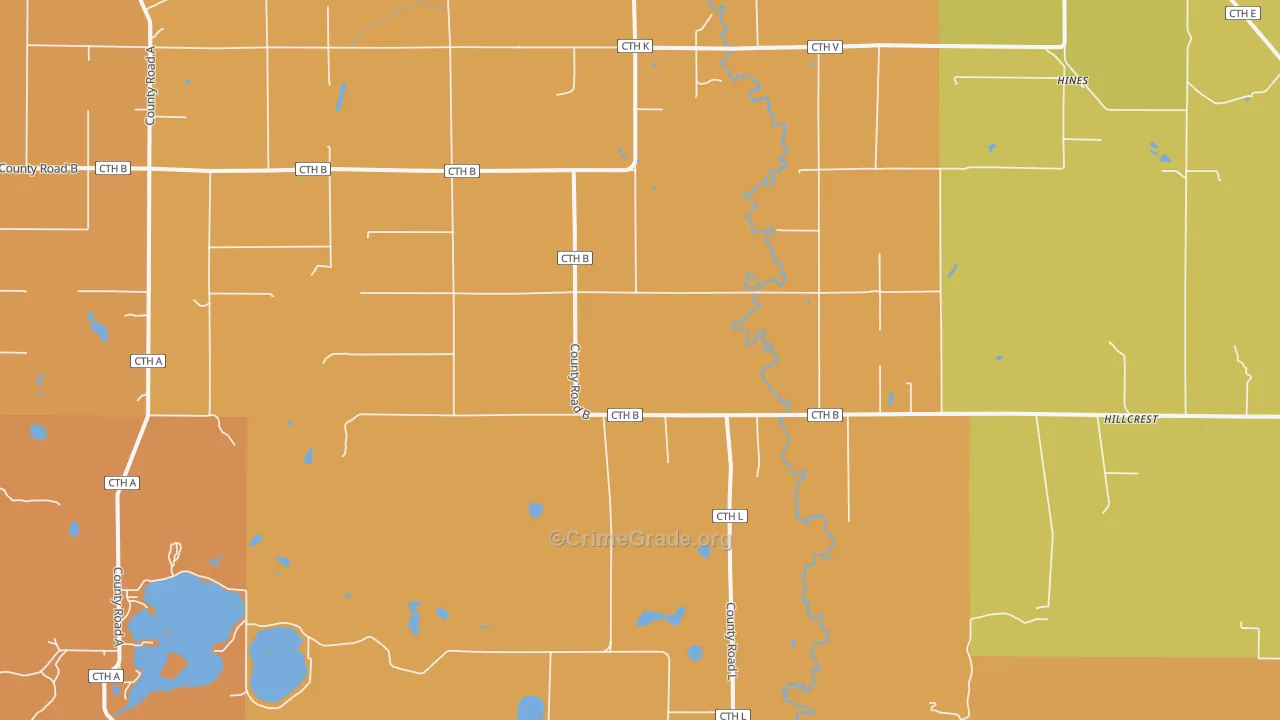 Wascott, WI Map of Murder Rates