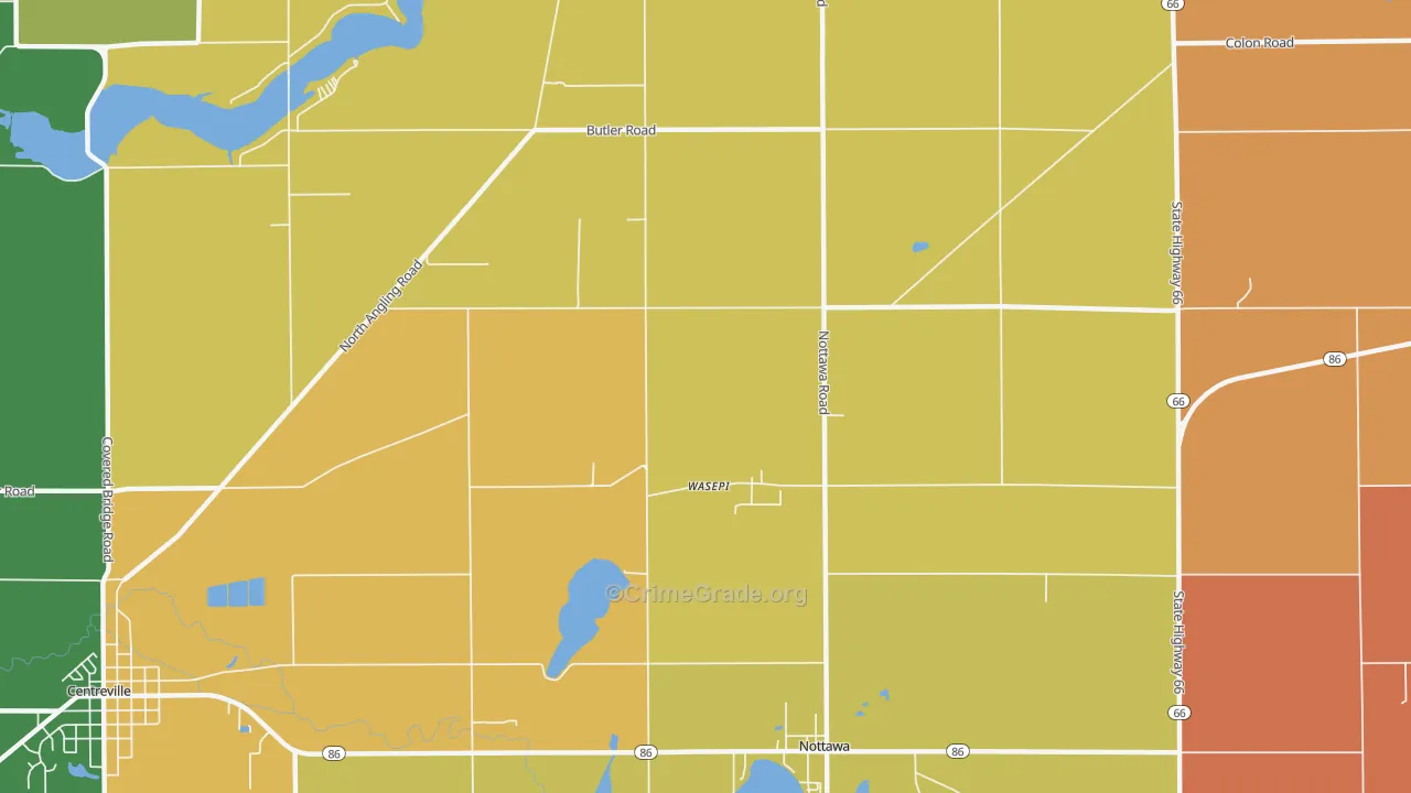 Wasepi, MI Map of Murder Rates