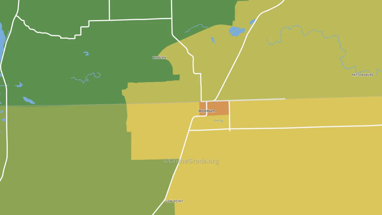 Washburn, IL Map of Murder Rates