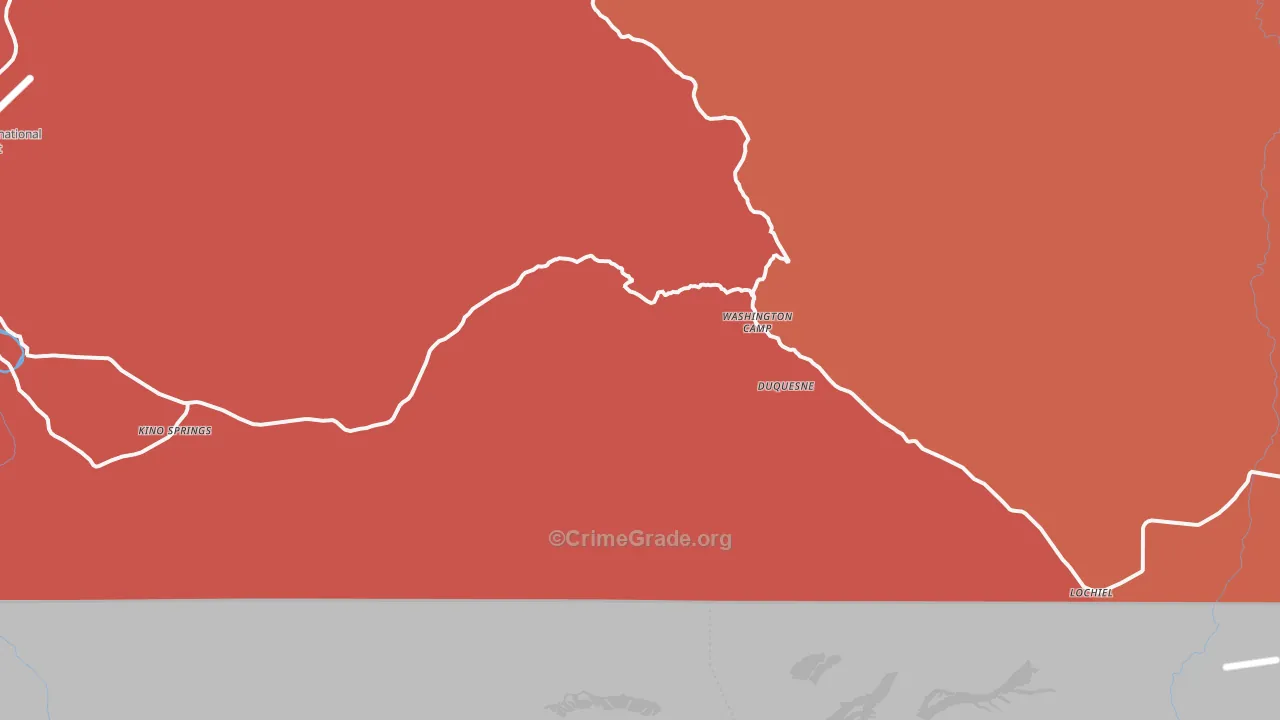 Washington Camp, AZ Map of Murder Rates