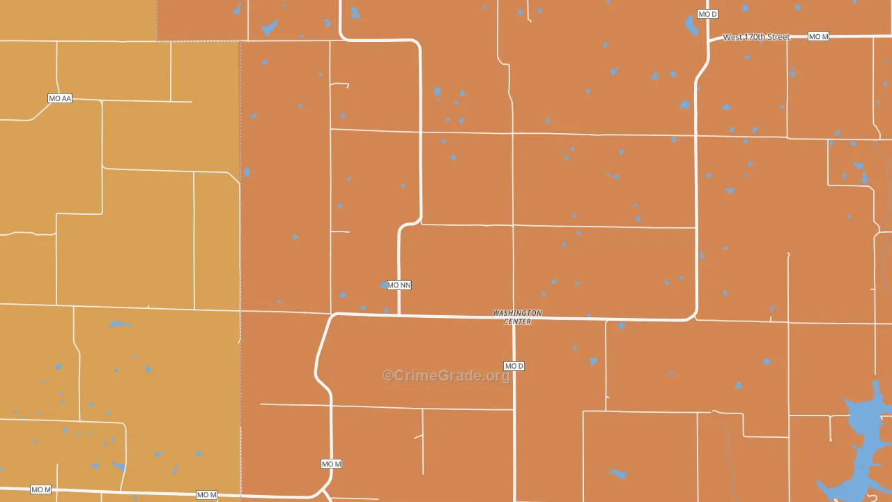 Washington Center, MO Map of Murder Rates