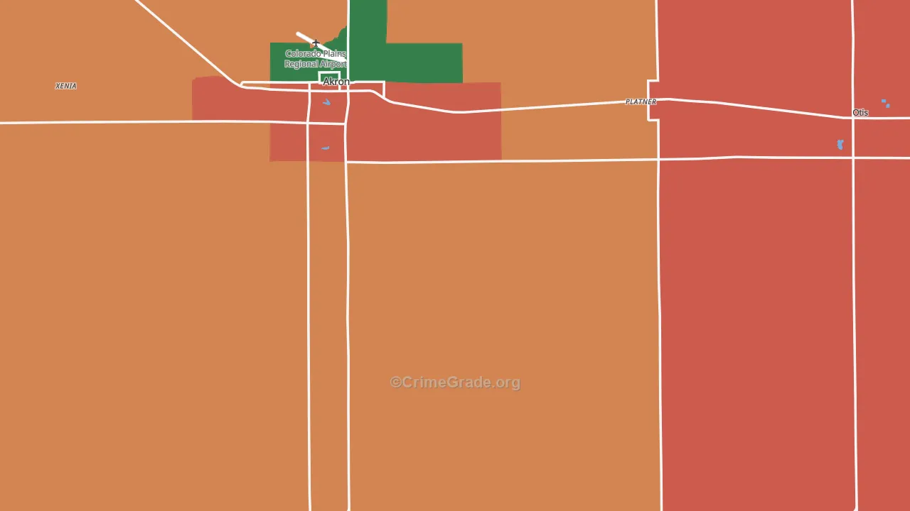 Washington County, CO Map of Murder Rates