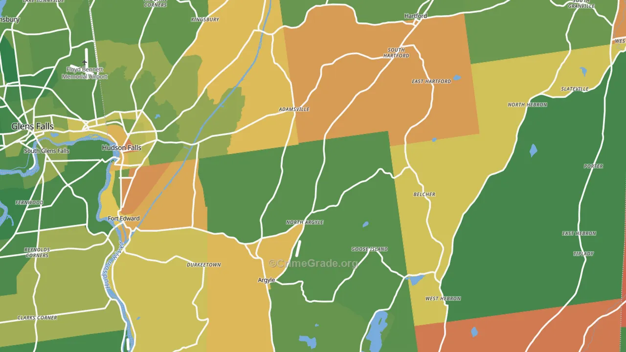 Washington County, NY Map of Murder Rates
