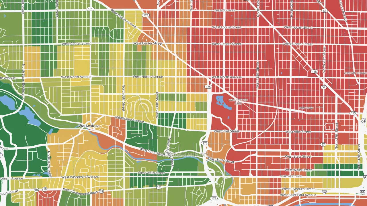 Washington Heights, Milwaukee, WI Map of Murder Rates