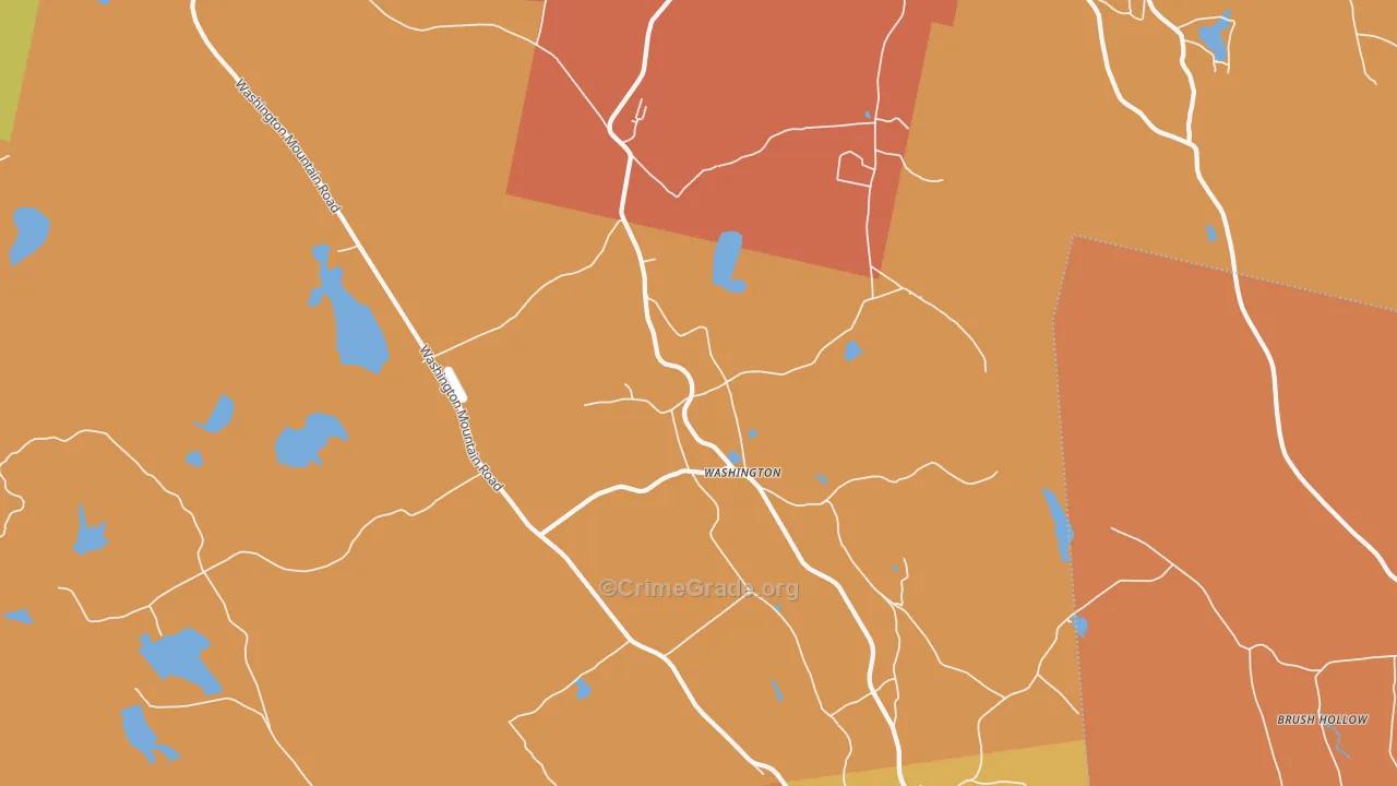 Washington, MA Map of Murder Rates