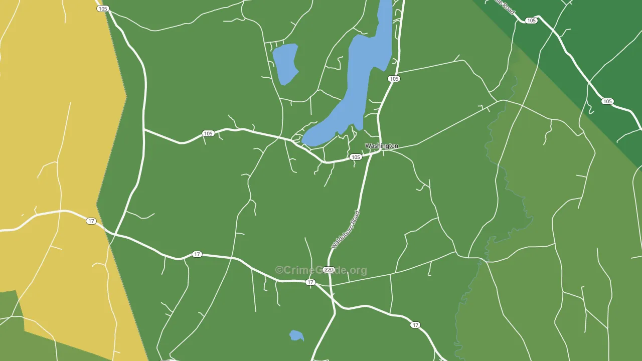 Washington, ME Map of Murder Rates
