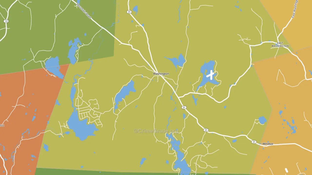 Washington, NH Map of Murder Rates