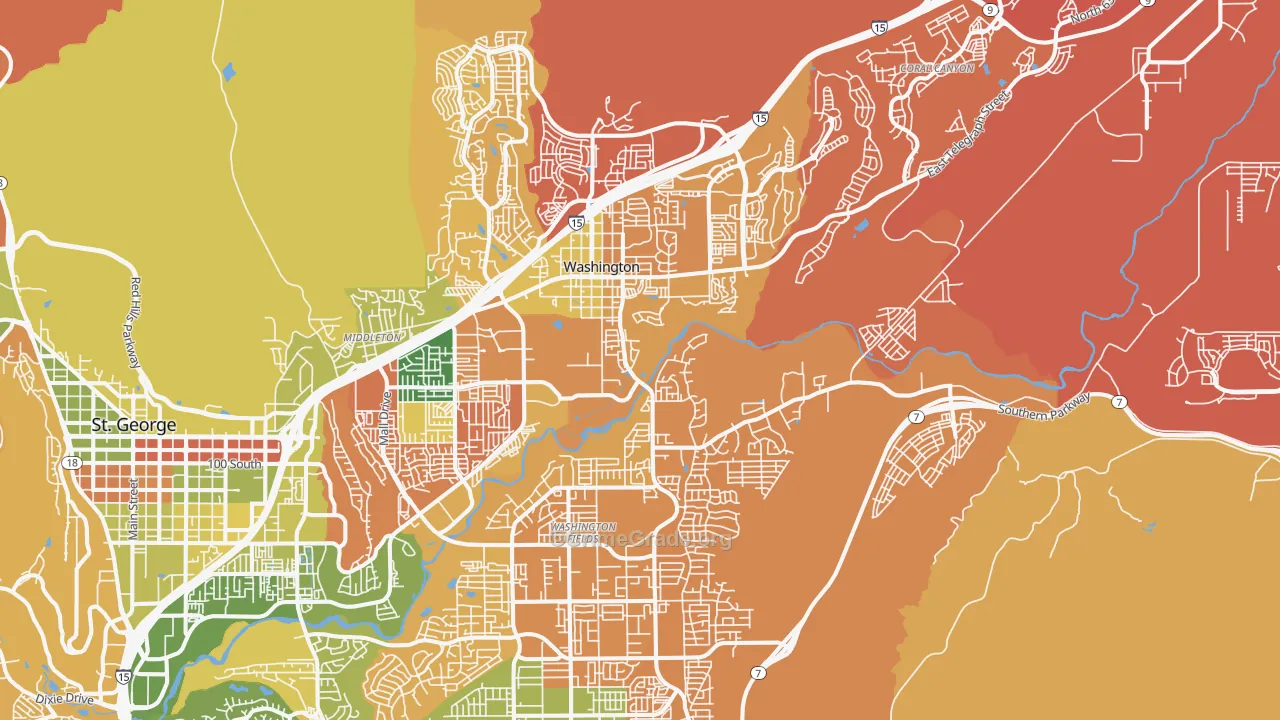 Washington, UT Map of Murder Rates