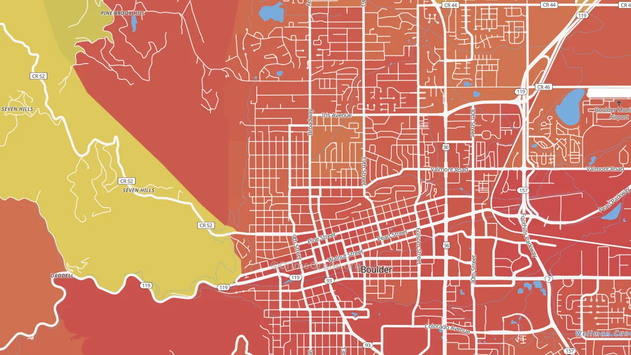 Washington Village, Boulder, CO Map of Murder Rates