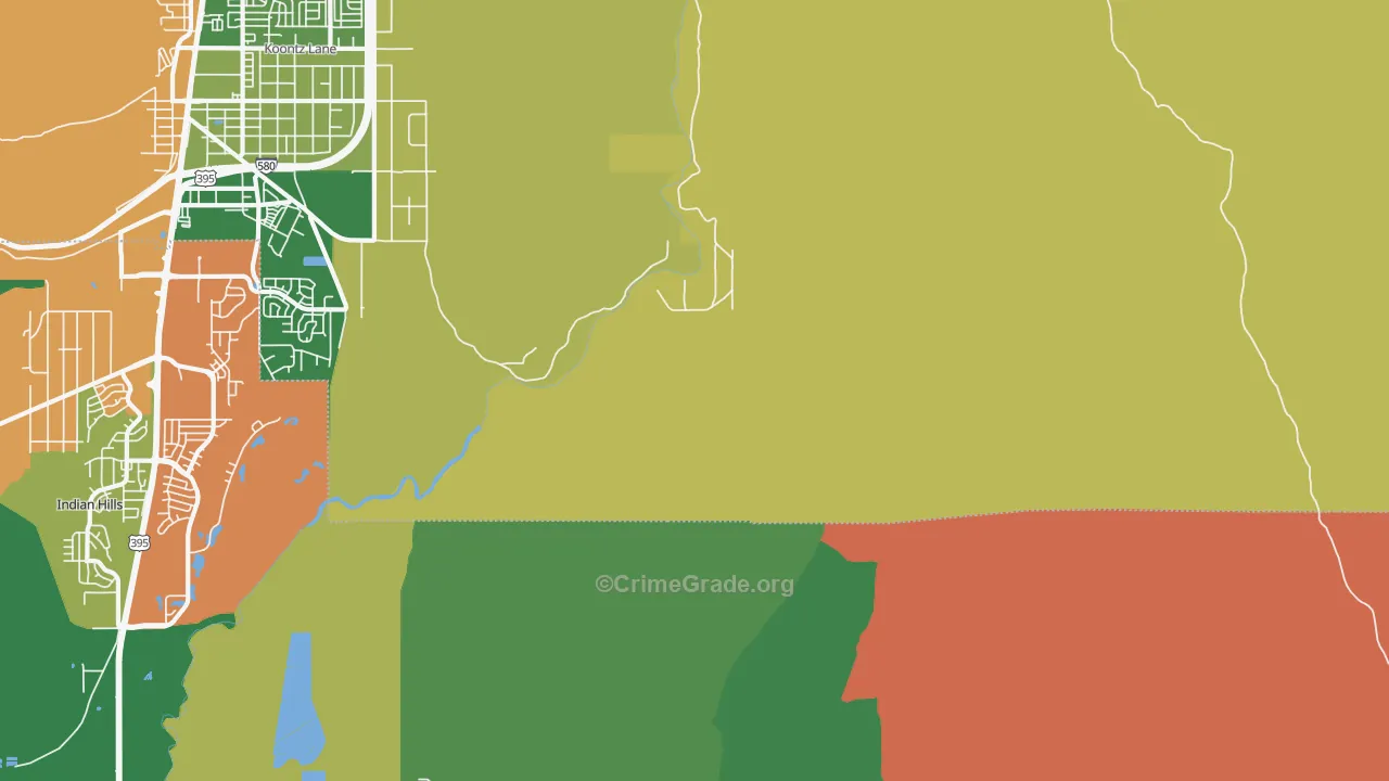 Washoe, NV Map of Murder Rates
