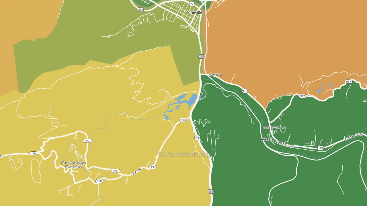 Wasioto, KY Map of Murder Rates