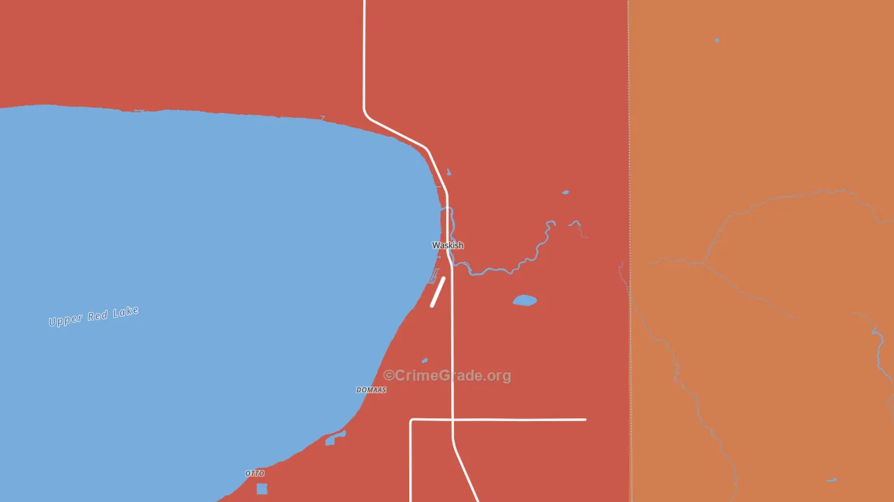Waskish, MN Map of Murder Rates