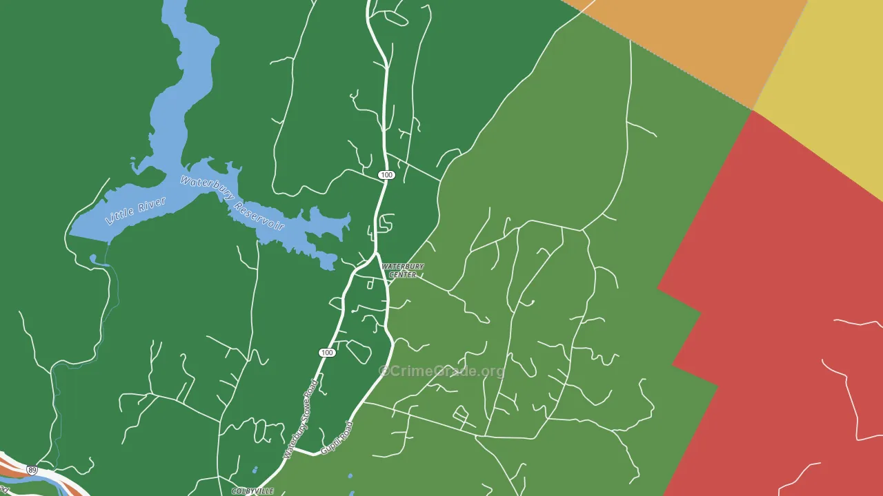Waterbury Center, VT Map of Murder Rates