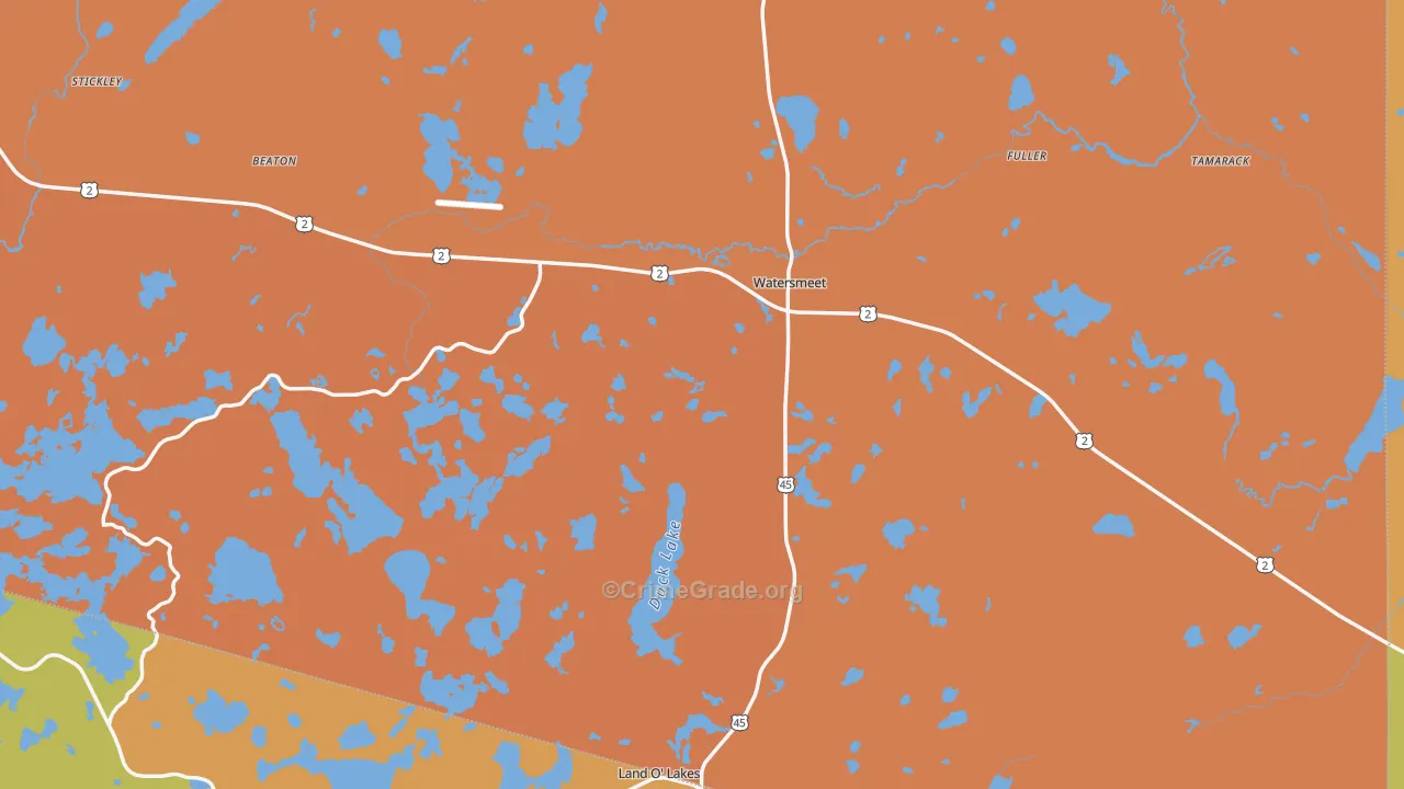 Watersmeet, MI Map of Murder Rates