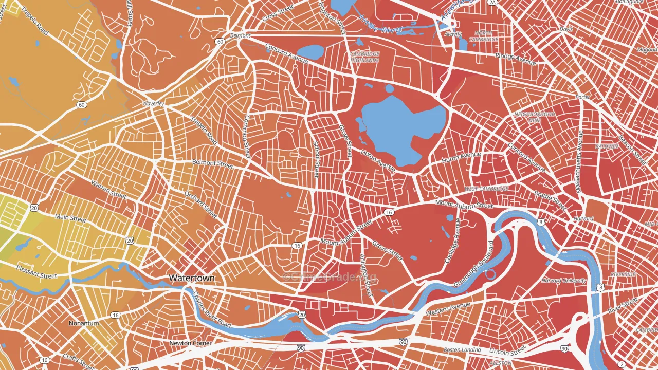 Watertown, MA Map of Murder Rates