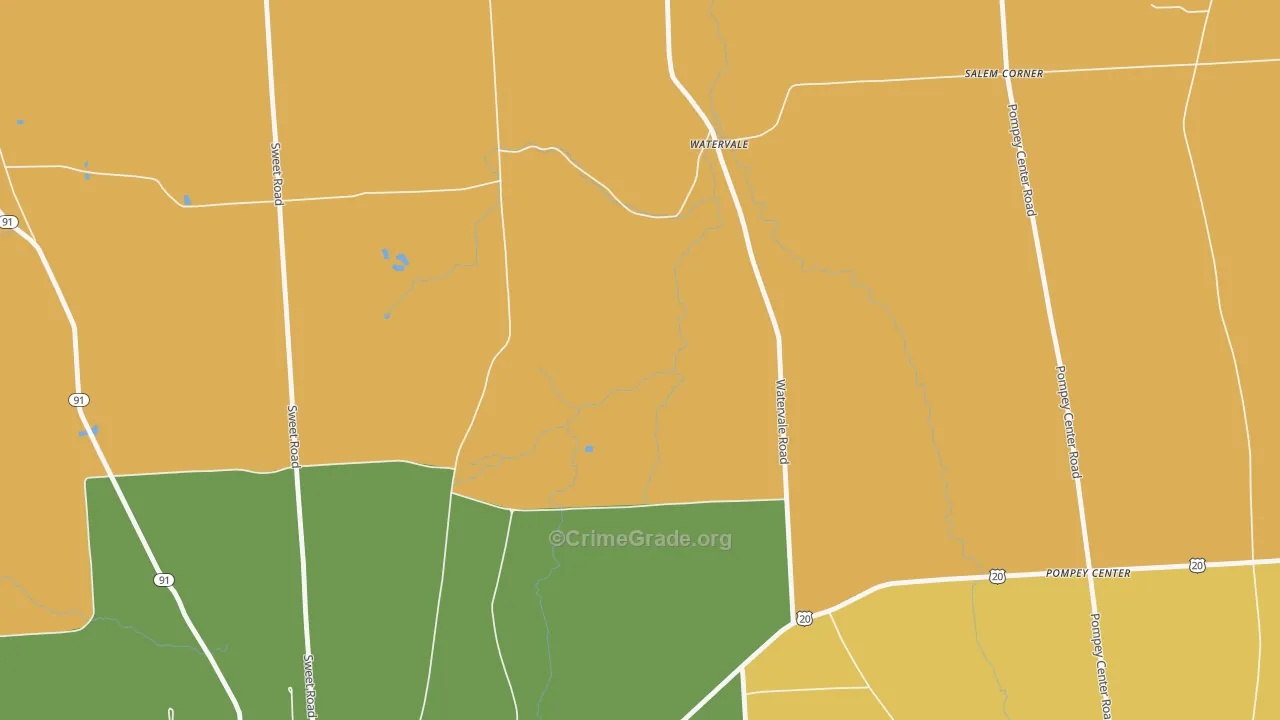 Watervale, NY Map of Murder Rates