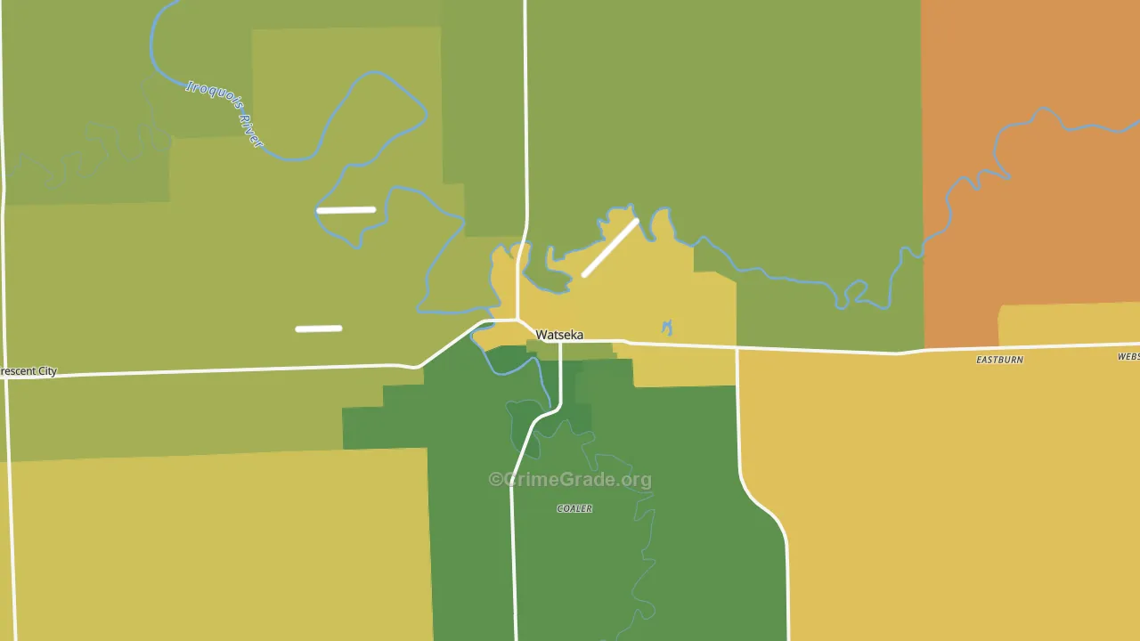 Watseka, IL Map of Murder Rates