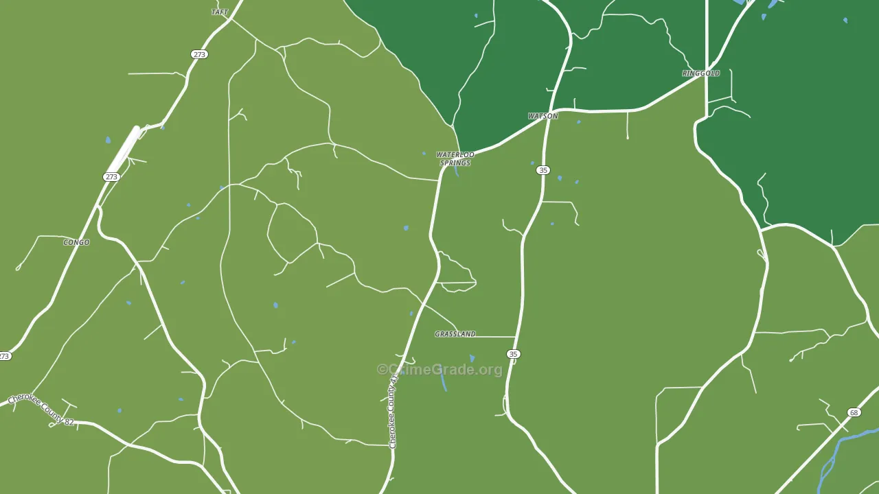 Watson, AL Map of Murder Rates