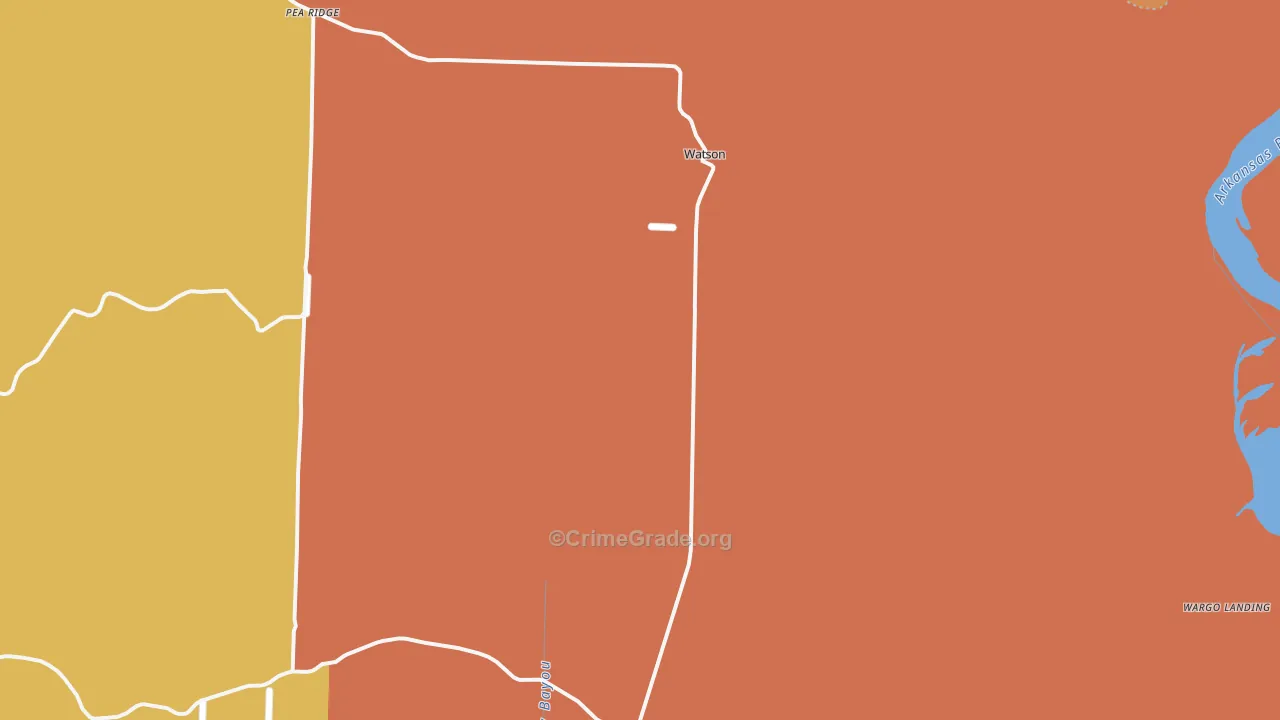 Watson, AR Map of Murder Rates