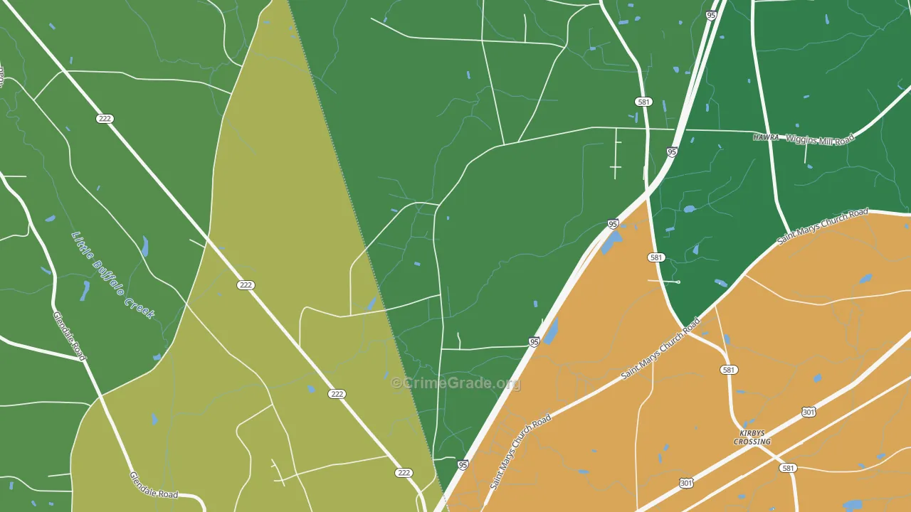 Watson Crossroads, NC Map of Murder Rates