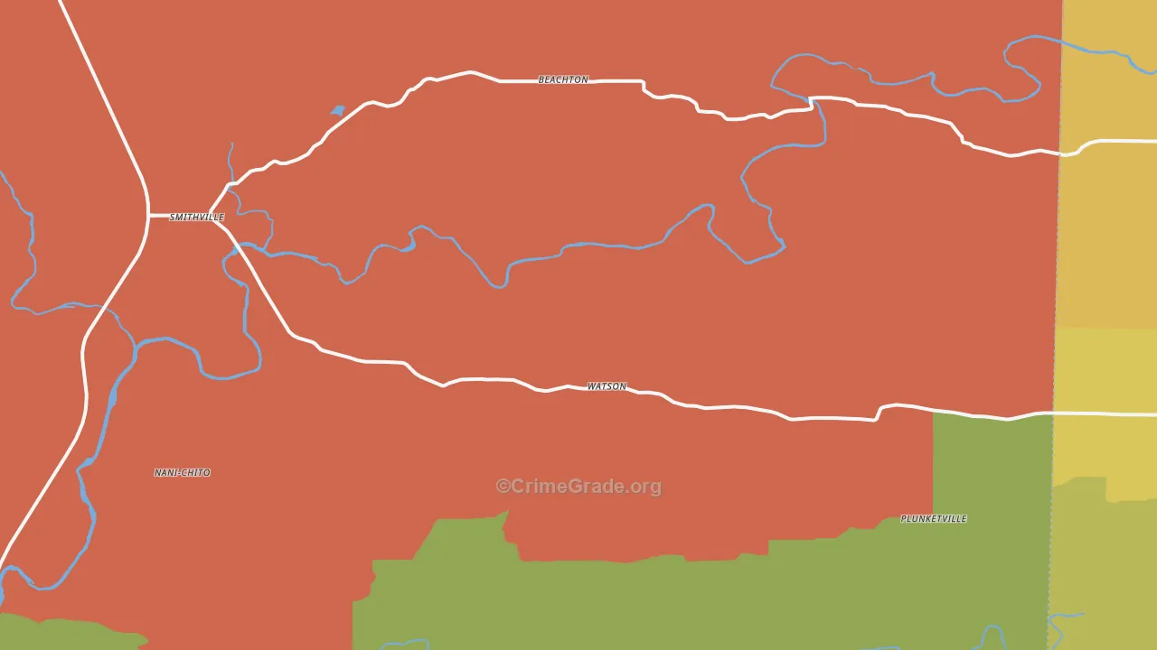 Watson, OK Map of Murder Rates