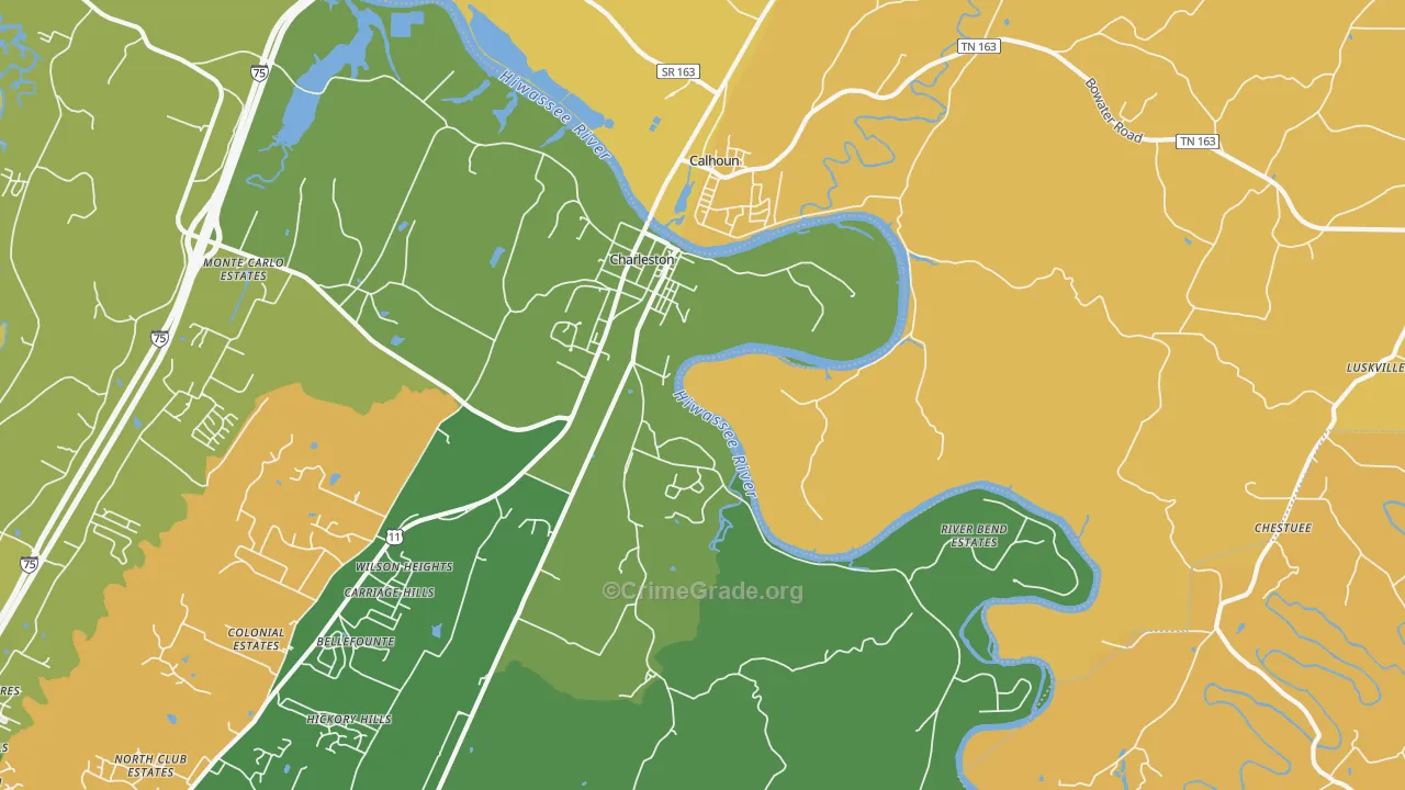 Watt Heights, TN Map of Murder Rates