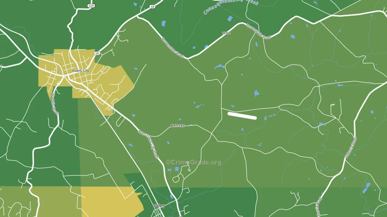 Watters, PA Map of Murder Rates