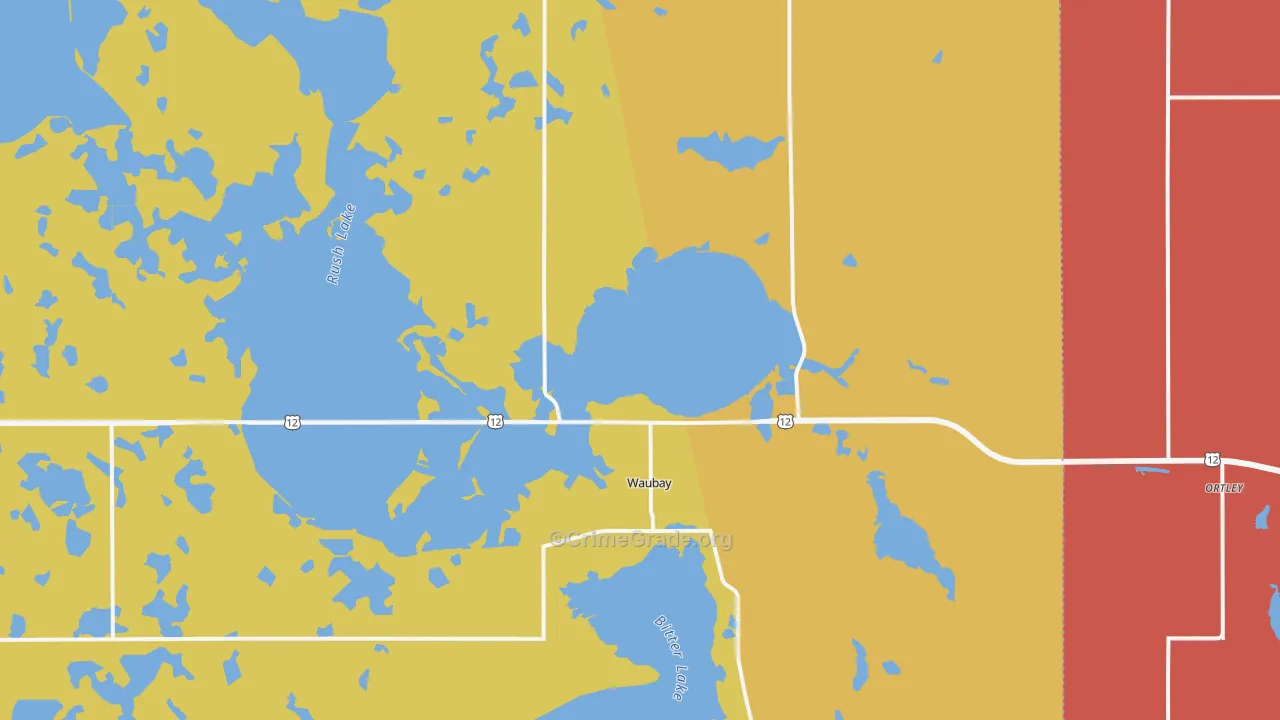 Waubay, SD Map of Murder Rates
