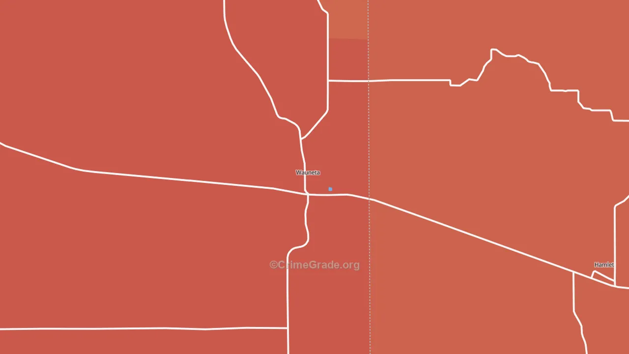 Wauneta, NE Map of Murder Rates