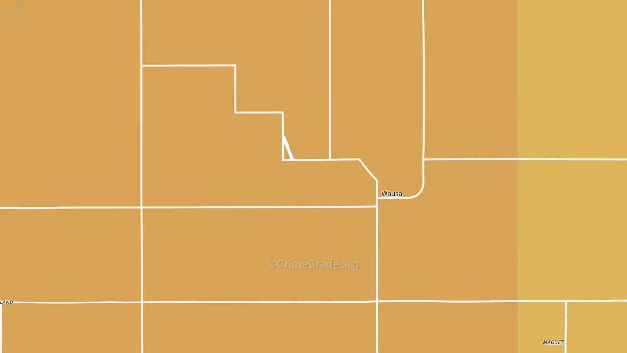 Wausa, NE Map of Murder Rates