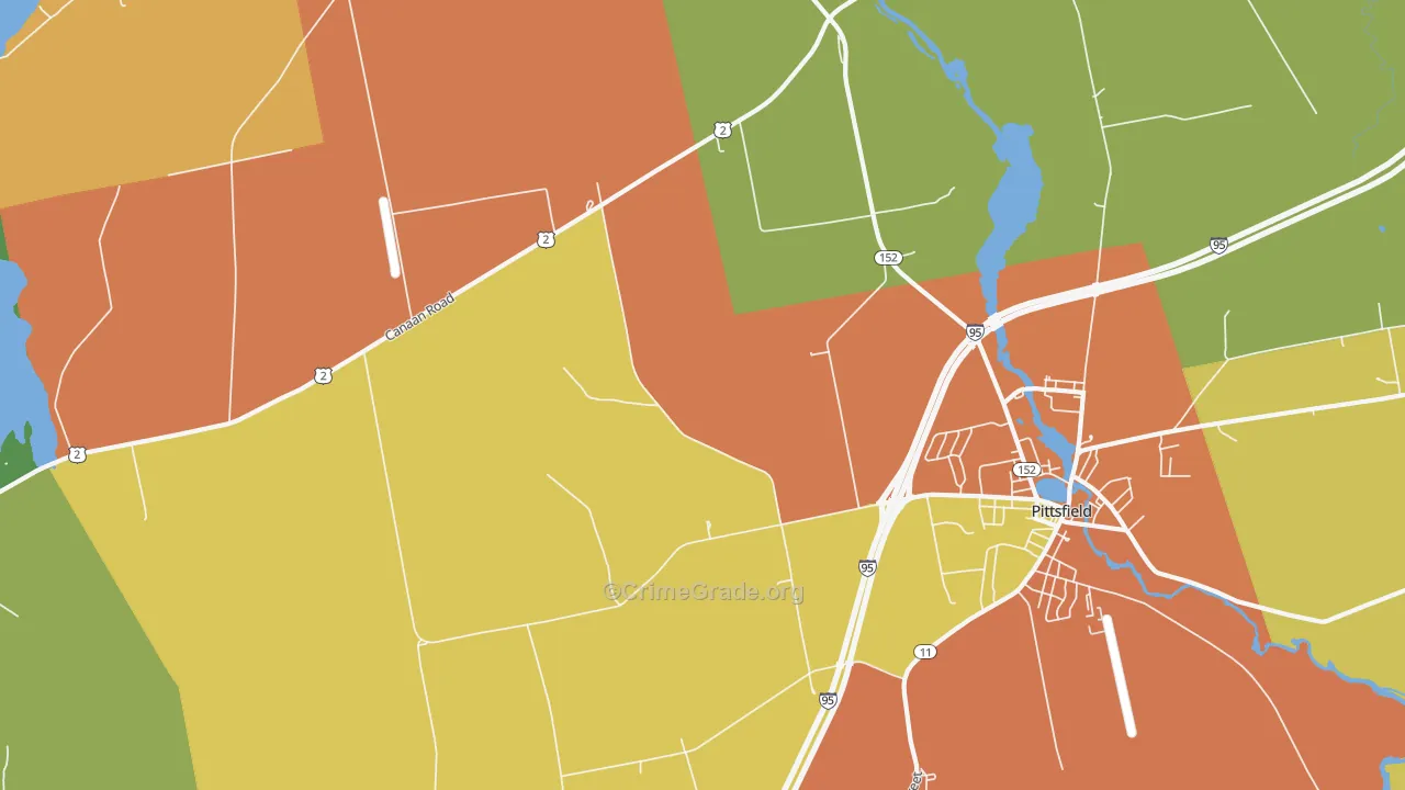 Waverley, ME Map of Murder Rates
