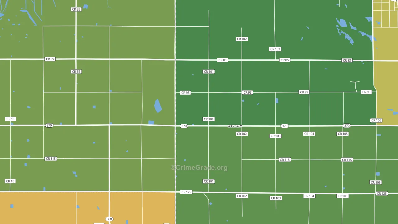 Waverly, CO Map of Murder Rates