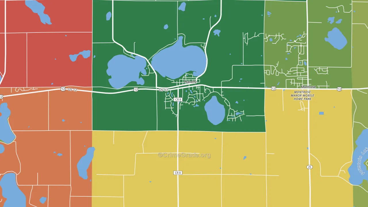 Waverly, MN Map of Murder Rates